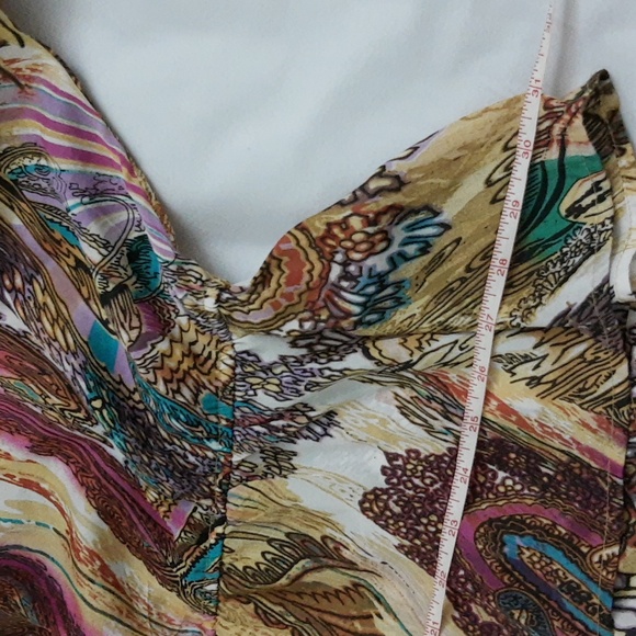 Iman Embellished Jeweled Boho Chic Balloon Sleeve Sheer Blouse Women’s Size 2X - Picture 13 of 15